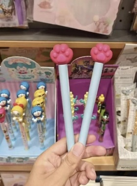 卡通猫爪伸缩笔创意趣味抽象可伸缩中性笔整蛊同桌玩具笔签字黑笔