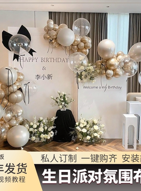 18岁成人礼轻奢风生日场景布置氛围装饰商场店铺活动背景kt板定制