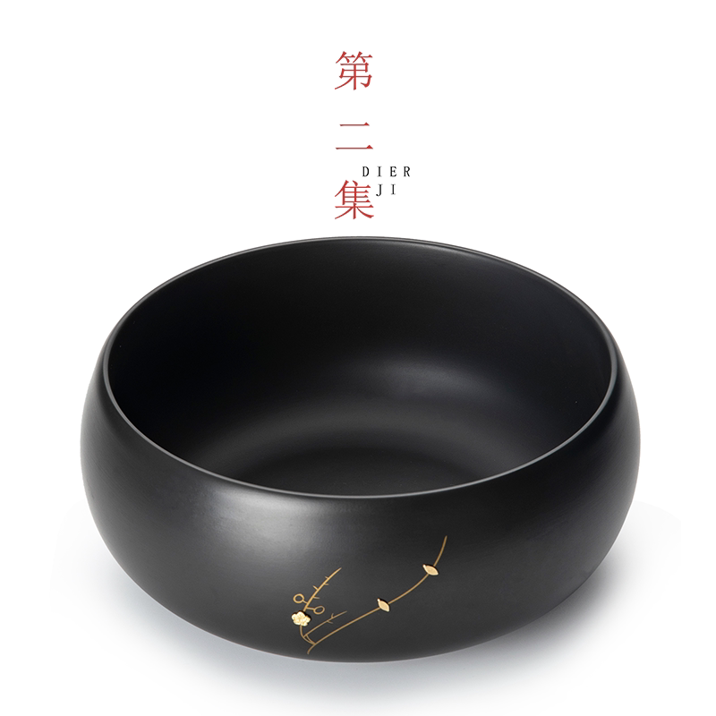 非遗黑泥紫砂茶洗水盂