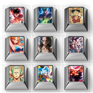 路飞海贼王锌合金金属键帽TAB键删除键R4回车键wooting87机械键盘