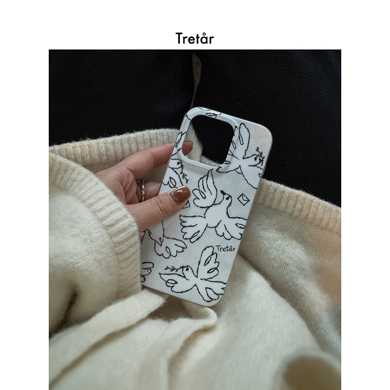Tretar「白鸽往信」双面覆膜 磨砂大孔 IMD手机壳 适用iPhone17Pro