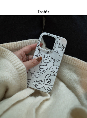 Tretar「白鸽往信」双面覆膜 磨砂大孔 IMD手机壳 适用iPhone17Pro