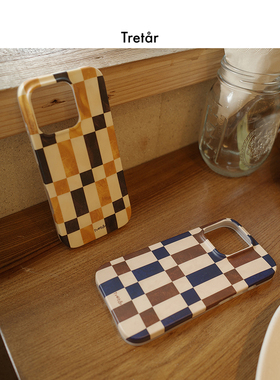 Tretar 「格纹系列」tpu全包磨砂大孔 IMD软壳手机壳/手机保护套 适用16Pro