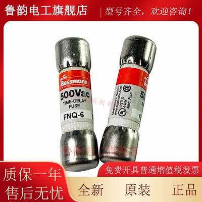 BUSSMANN延时熔断器FNQ-6-7-8-9-10 10A 500V 保险丝管Time Delay