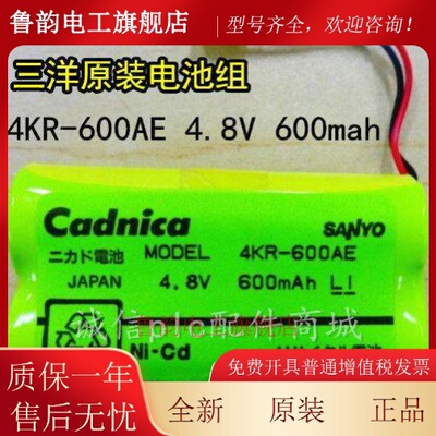 现货三洋Sanyo Cadnica 4KR-600AE 4.8V 600mAh 电池组 方形排列