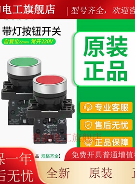 施耐德按钮开关XA2EA31/41/42/51/11/61 ZB2EE101 102自覆位22mm