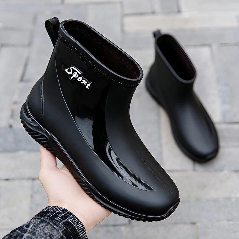 短筒雨鞋男款防水外卖骑手专用胶鞋加绒钓鱼雨靴2026男士干活水鞋