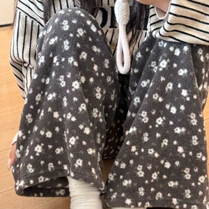 睡裤女长裤秋冬加绒加厚法兰绒裤子暖暖裤珊瑚绒宽松加大家居裤子