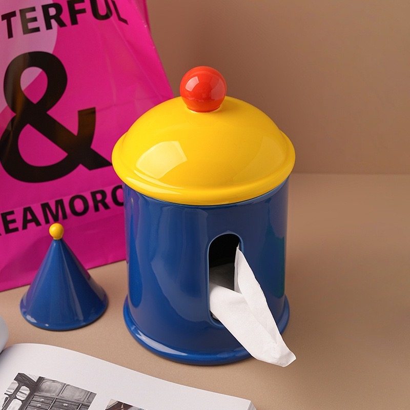 高颜值多巴胺陶瓷纸巾盒居家创意个性餐桌餐边柜纸抽盒装饰摆件,收纳整理,纸巾盒,淘宝优惠券,粉丝福利购,淘宝优惠卷