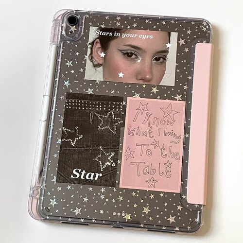 新款韩系简约平板壳Y型+三折ipad保护壳air6/5/4苹果ipad11保护套10代9透明air7/8平板壳pro11寸防弯带笔槽