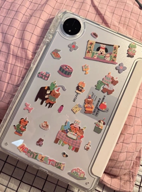 秋冬新款可爱卡通小熊适用华为matepad11平板保护壳matepro11保护套2023matepad11一体matepadair亚克力透明