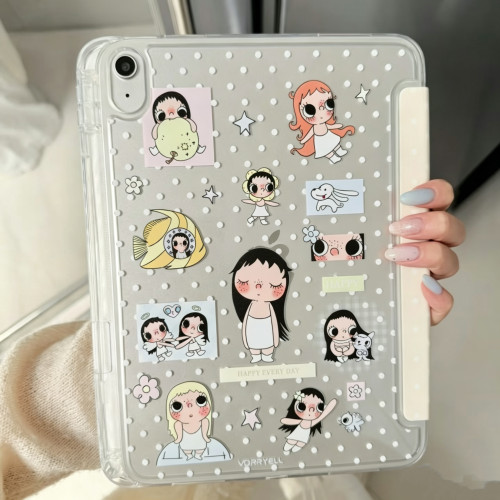满屏小玉Y+三折iPad2026保护套新款Air8/7/6适用第10代苹果iPad11保护壳10.9平板Pro11寸mini7防摔亚克力