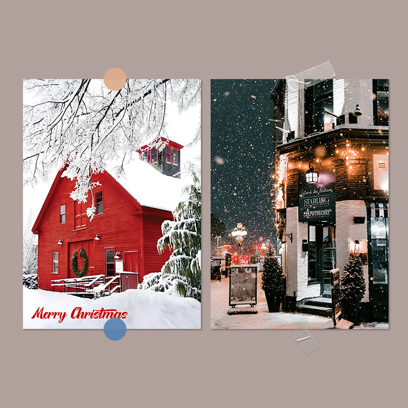 冬日圣诞节雪景墙面装饰画冬季氛围感ins海报 摄影工作室背景墙贴,家居饰品,现代装饰画,淘宝优惠券,粉丝福利购,淘宝优惠卷