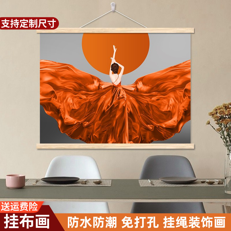 艺术美女人物装饰画现代简约玄关楼梯过道餐厅壁画客厅卧室挂画布图片