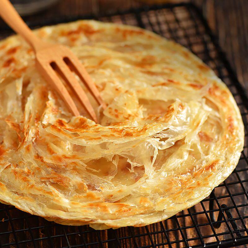 手抓饼50片20片10片早餐煎面饼饼皮正宗原味手抓饼大饼批发家庭装