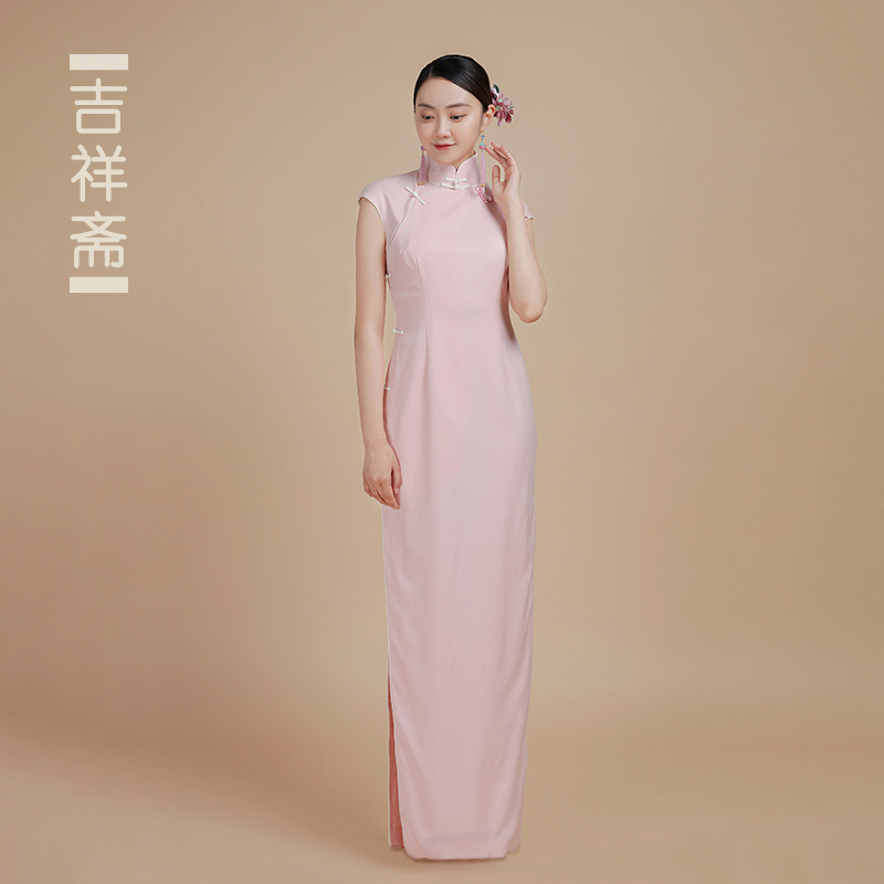 吉祥斋女装浮生粉黛长旗袍