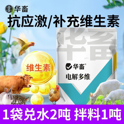 华畜电解多维兽用鸡鸭鸽猪牛羊抗应激维生素补充电解质微量元素