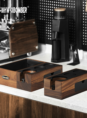 轰炸机MHW多功能咖啡敲渣盒手柄支架家用咖啡吧台压粉座抽屉收纳