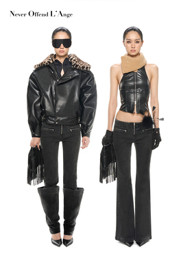 NOLA 腿精低腰水洗碳灰拉链修身显瘦显高百搭经典直筒微喇牛仔裤