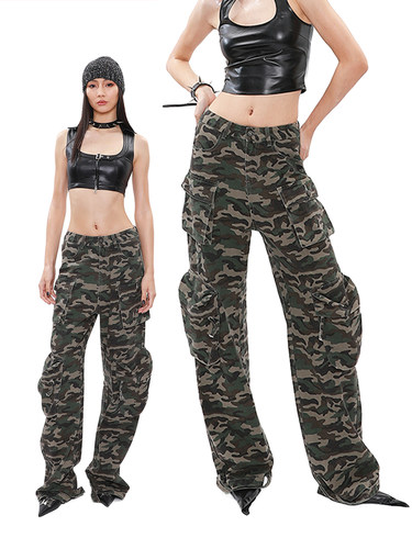 NOLA*CamoJeans迷彩阔型裤