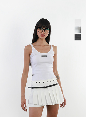 NOLA*Crop Top辣妹基础吊带背心白/银色/灰色