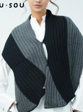 SOU・SOU羊绒枯山水围巾多用途披肩2024冬 #49000