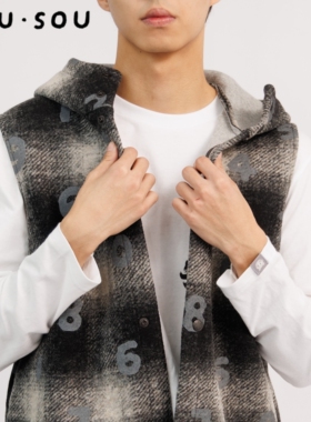 SOU・SOU黏合针织BIKE连帽背心 #57003