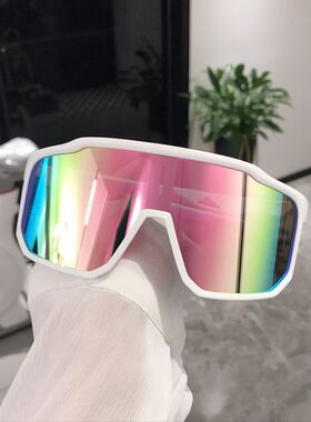 复古黑色超大框户外骑行防风运动墨镜男女登山滑雪护目显瘦太阳镜