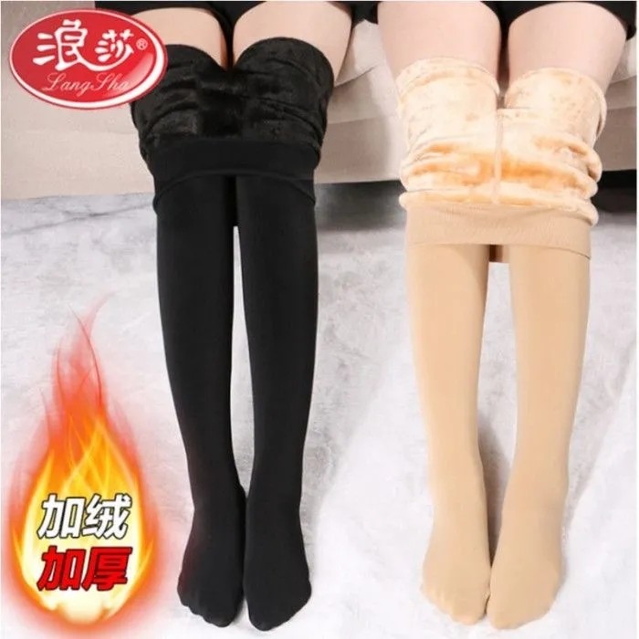 浪莎打底裤女秋冬季加绒加厚外穿肉色光腿神器中高腰保暖裤连裤女