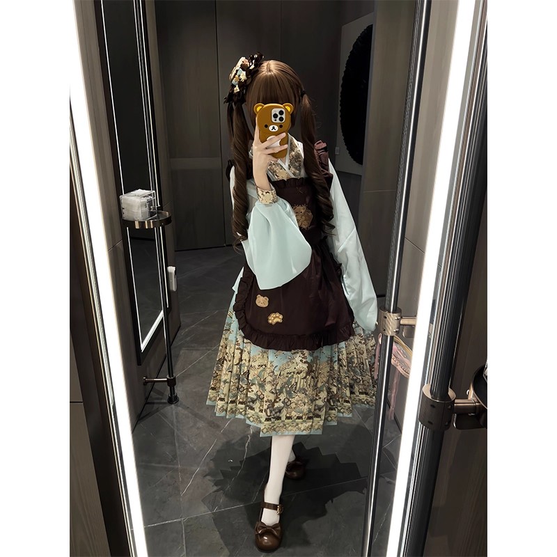 【薄巧小熊】新中式琵琶明制马面裙汉洋折衷洛丽塔汉服lolita裙