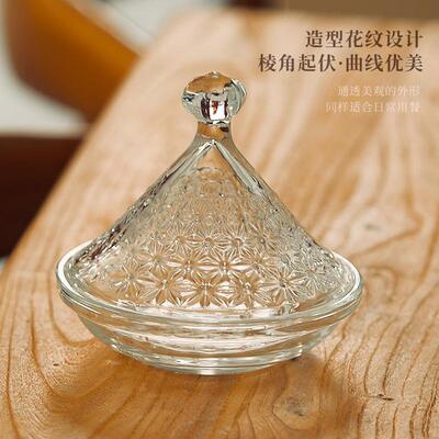 咖啡厅试吃盘商用蛋糕展示盘带盖玻璃品鉴甜品碟奶罐创意面包罩