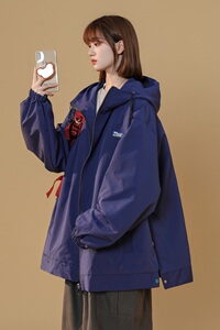 XZ-230-1-22JK10秋装中性风机能排扣冲锋衣休闲防风夹克P78控98图片