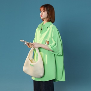 XZ-230-1CS208小香风中性高品质水洗棉邹休闲短袖衬衫P35控48货足,男装T恤,星座230-1