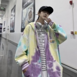 XZ-230-1-22W10港风cityboy宽松水墨扎染渐变休闲夹克开衫P78控98，男装夹克，星座230-1