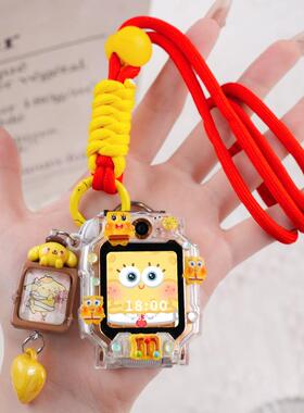 适用小天才儿童手表Z10/Z9表带可爱挂脖绳Z8Z7S卡通壳Z6/Z5aD2Q1A