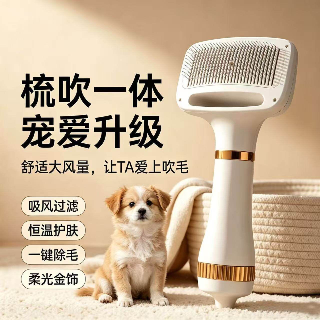 猫狗通用恒温速干蓬松吹梳