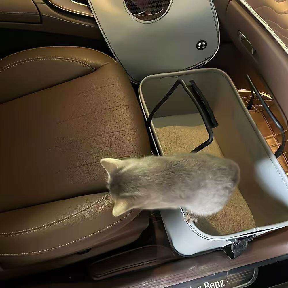 车载后排折叠猫砂盆猫窝