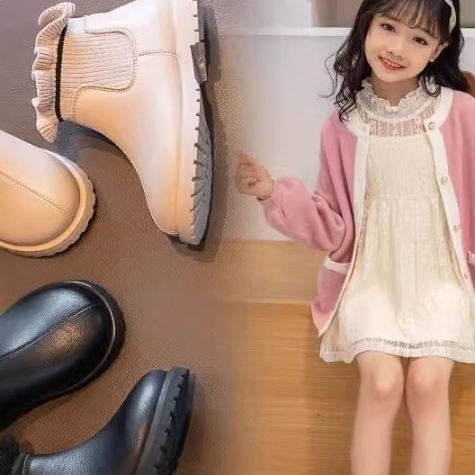 女童马丁靴超纤新款公主