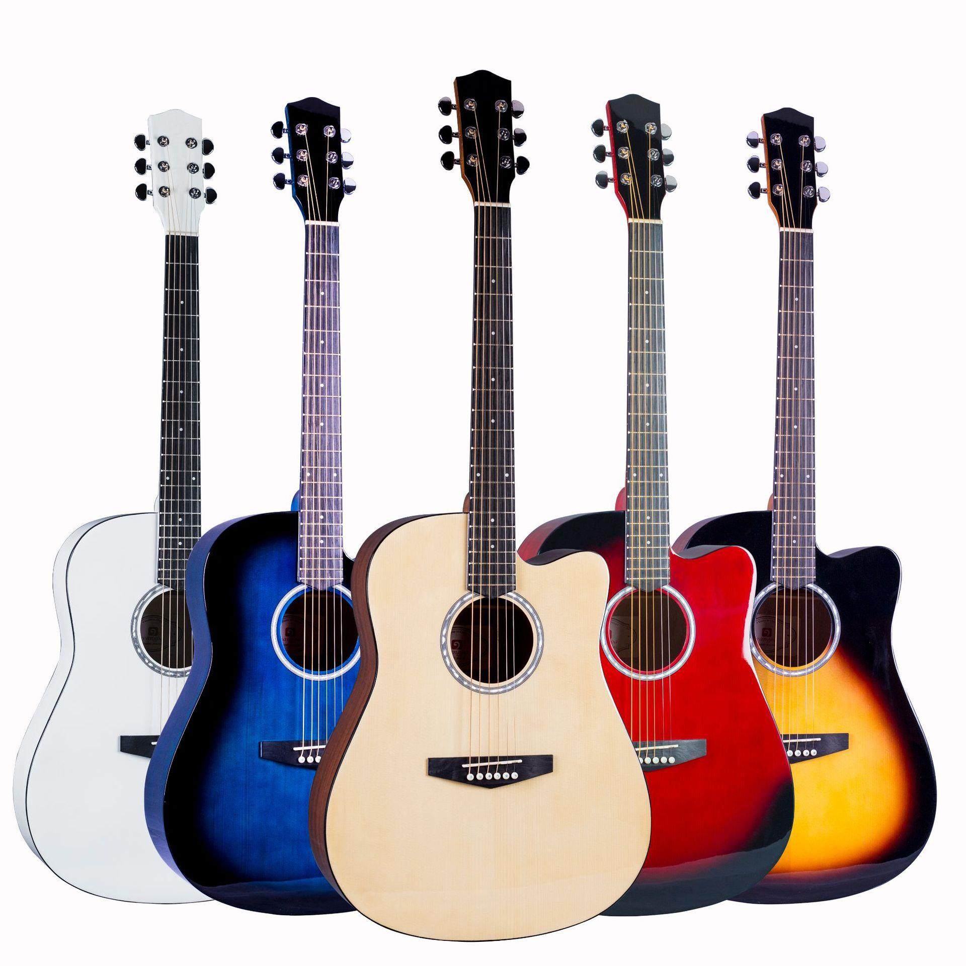 41寸亮光民谣吉他guitar云杉面板成人民谣木吉他jita工厂原声乐器