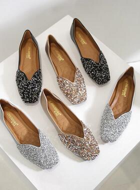 Flat shoes 2027年新款春季平底单鞋外贸大码女鞋41 42 43 44定制