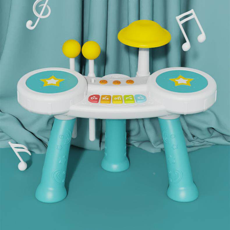 新款儿童爵士鼓手拍鼓婴儿架子鼓宝宝益智早教敲打乐器玩具音乐鼓