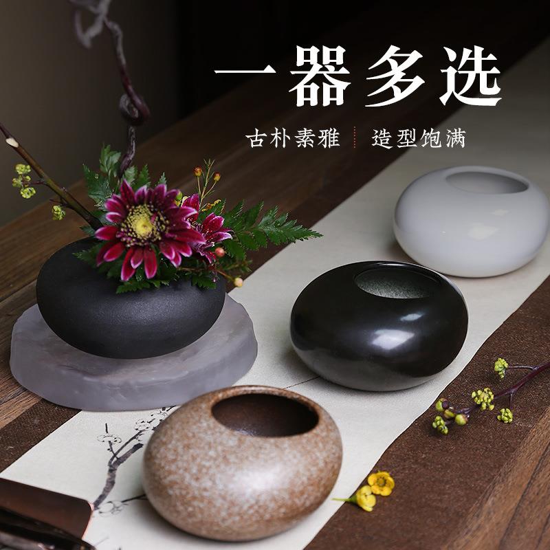 剑山陶瓷中式茶席花瓶桌