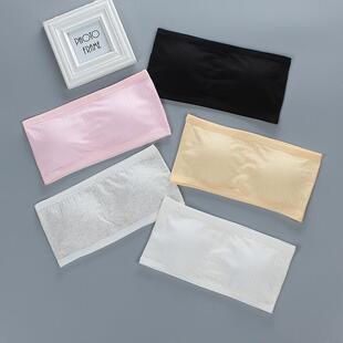 抹胸少女无肩带棉打底裹胸有插片夏吸汗胸衣罩初中生学生内衣12定