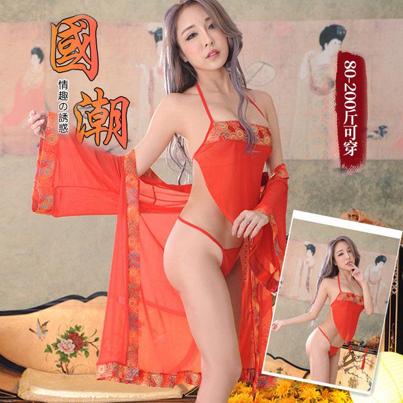 古装和服风网纱肚兜情趣内衣制服睡裙套装新娘装套装1027定制