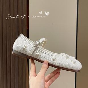 配裙子浅口单鞋 圆头简约小香风温柔玛丽珍鞋 法式 春季 子 女2027新款