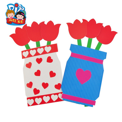 三八妇女节创意郁金香手工diy贺卡花束儿童手工材料玩具2025
