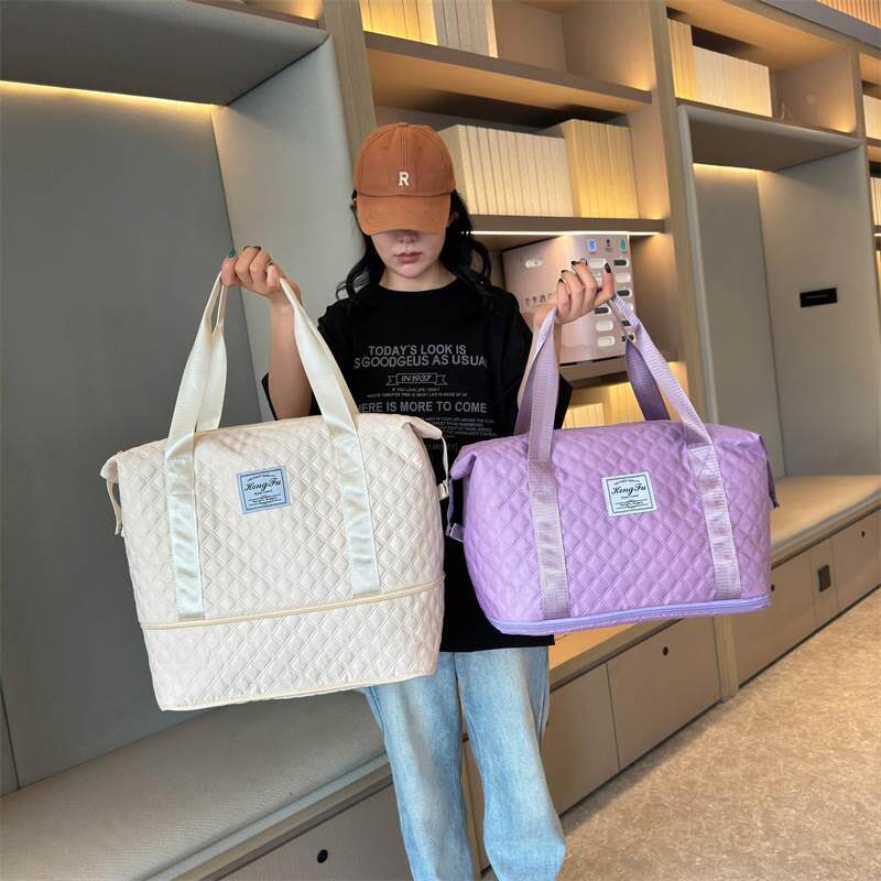 EMBROIDERY THREAD LARGE CAPACITY WET AND DRY SEPARATION WAITING FOR PRODUCTION SHOULDER STORAGE FITNESS SPORTS DUFFEL BAG TRAVEL BAG TIDE STYLE