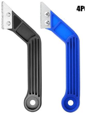 黑色蓝色斜角手柄刮刀组合刮耙工具地板瓷砖清洁修整工具定制