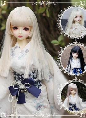 姬发公主切bjd VOLKS SD DDMDD 1/3 1/4高温丝黑色直发手改假发毛