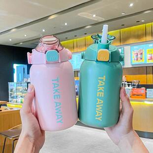 新奢BIG保温杯304不锈钢创意简约手提大水壶男女士运动户外850ml